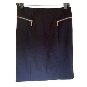 Black Ponte Knee Length Michael Kors Pencil Skirt Size 4